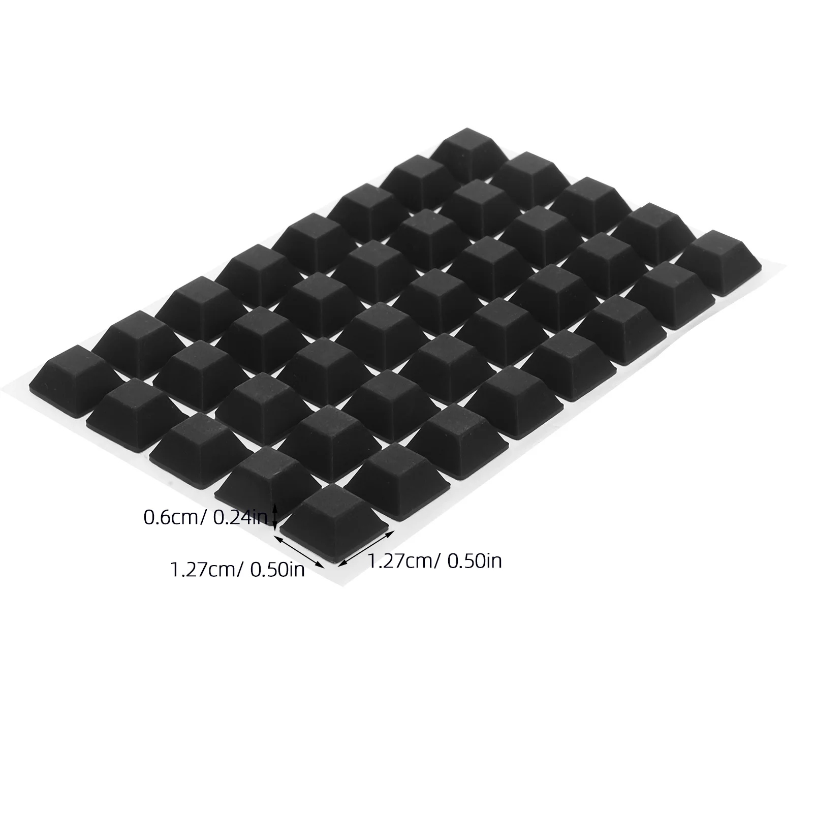 1 hoja de parachoques de goma autoadhesivo, almohadillas de gabinete con reducción de ruido, protección del suelo, pies de muebles, pies de goma adhesivos