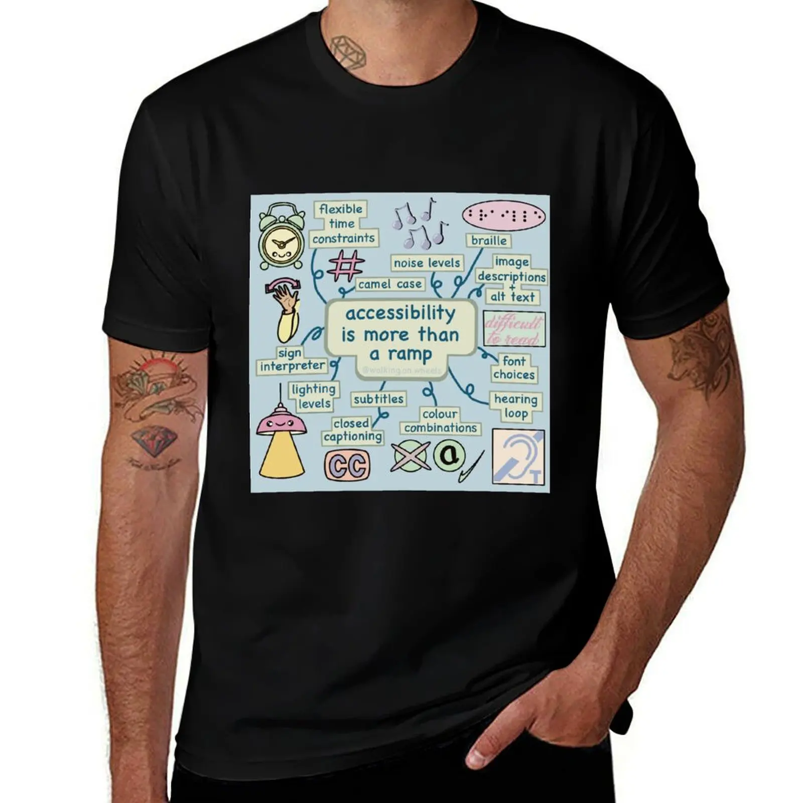 Accessibility is more than a ramp T-Shirt Casual Daily Wear Short Sleeve Top T-Shirt