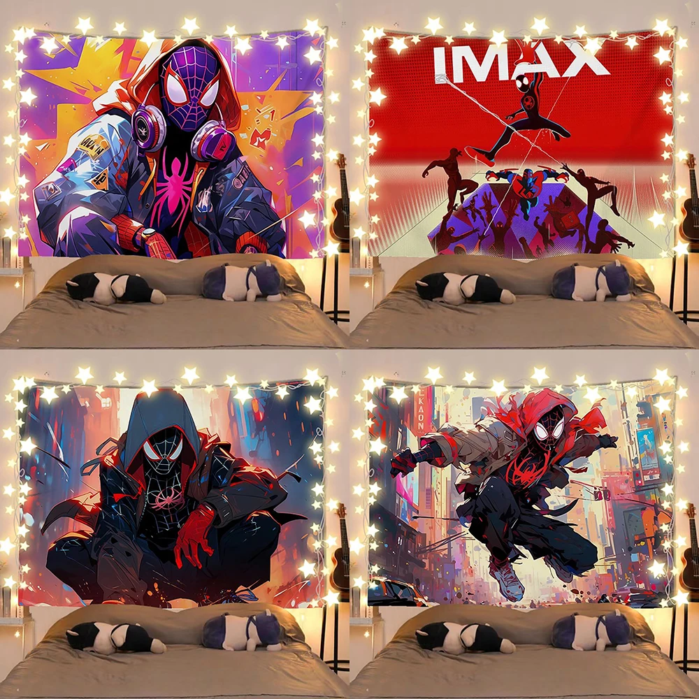 

Dynamic Spider-Man Tapestry - Action-packed wall art,Living room and bedroom background cloth, no lights
