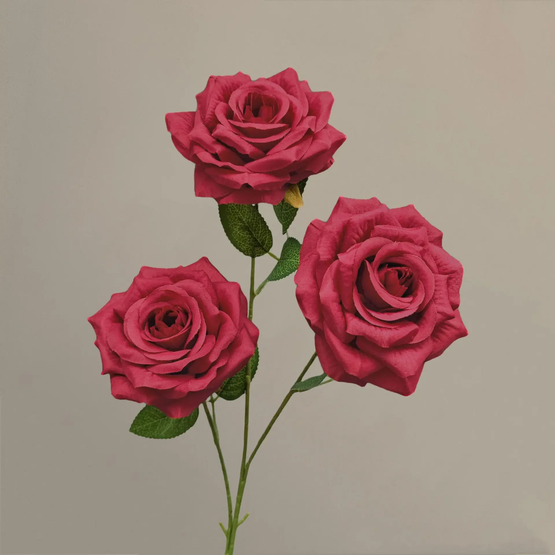 

Simulation rose 3 heads diamond rose simulation flower background wall waterfall fake flower bouquet