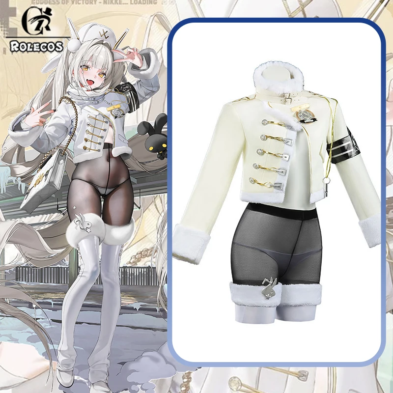 

ROLECOS NIKKE Goddess of Victory Fortune Express Blanc Cosplay Costume White Women Sexy Cosplay Suit Halloween Carnival Suit