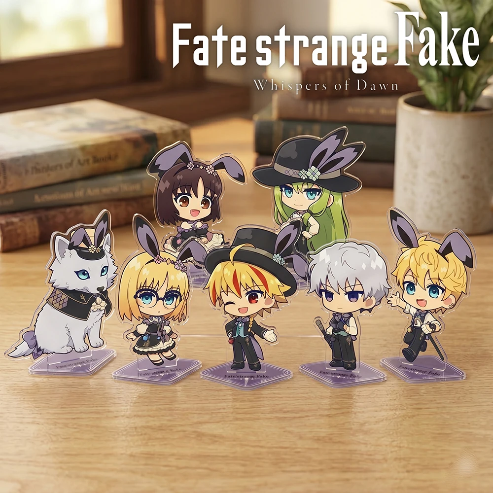 

Anime Fate strange Fake Acrylic Stand Keychain 2026 New Gilgamesh Enkidu Ayaka Saber Bunny Style Kawaii Figure Decor