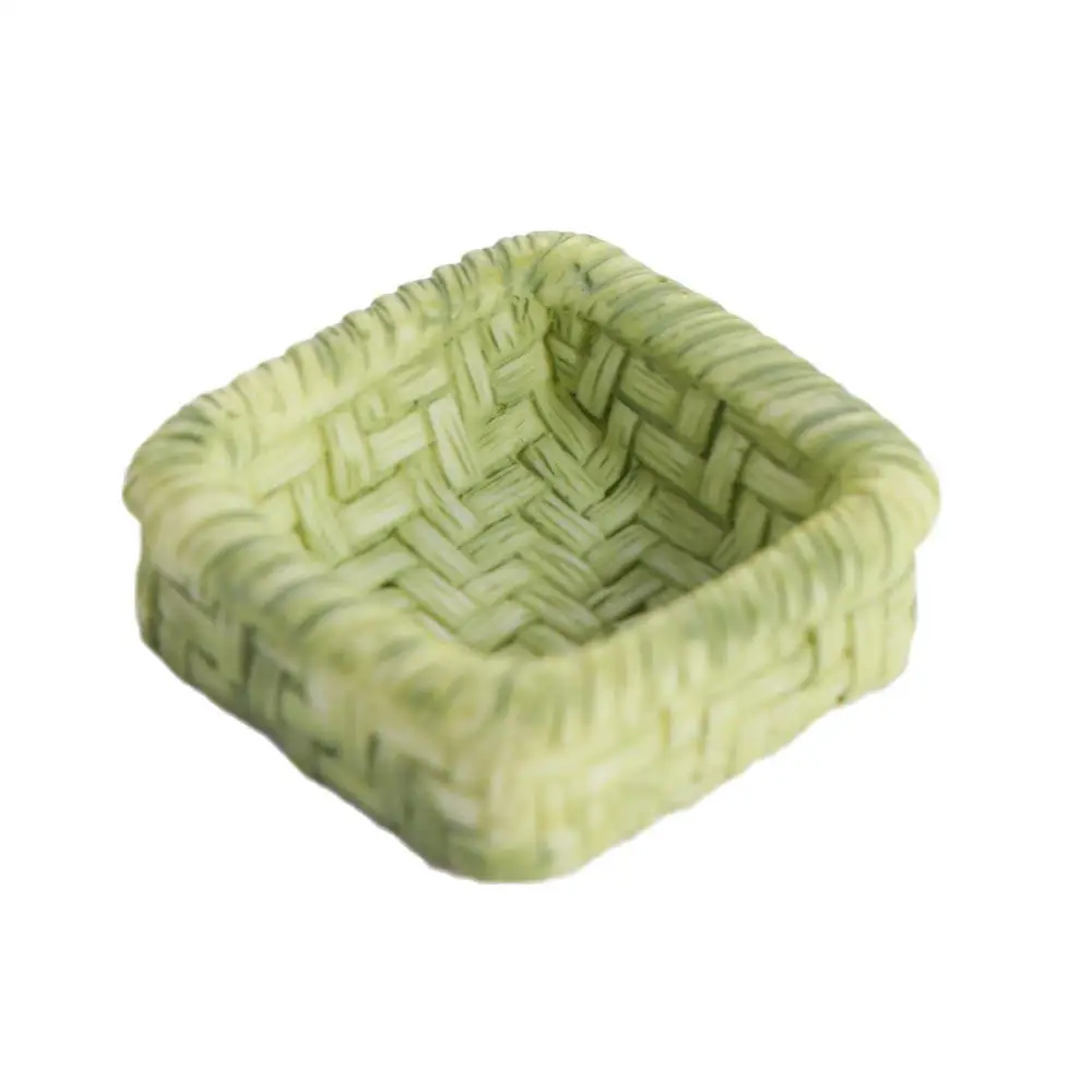 

Simulation Simulation Bamboo Basket Chair Basket Dollhouse Miniature Dustpan Resin Furniture Decoration Collection