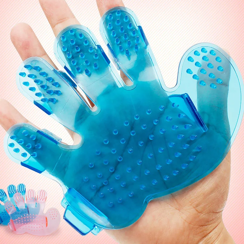 Pet Silicone Bath Brush Hair Grooming Massage Tool Cat Dog Soft Bathroom Washing Gloves Pet Accessories