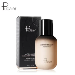 40ML Face Liquid Foundation Full Concealer Makeup Waterproof Base Brighten Whitening Cover Dark Circle Matte Foundation Cosmetic