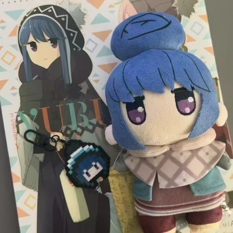 New 10/13cm Laid-Back Camp Shima Rin Plush Pendant Anime Mini Camping Rin Shima Slice Of Life Cartoon Stuffed Keychain Toys Gift