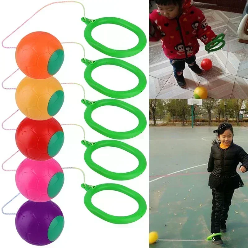 1PC Skip Ball Outdoor Fun Toy Ball Classical Skipping Toy Exercise Coordination and Balance Hop Jump Playground May Toy Ball