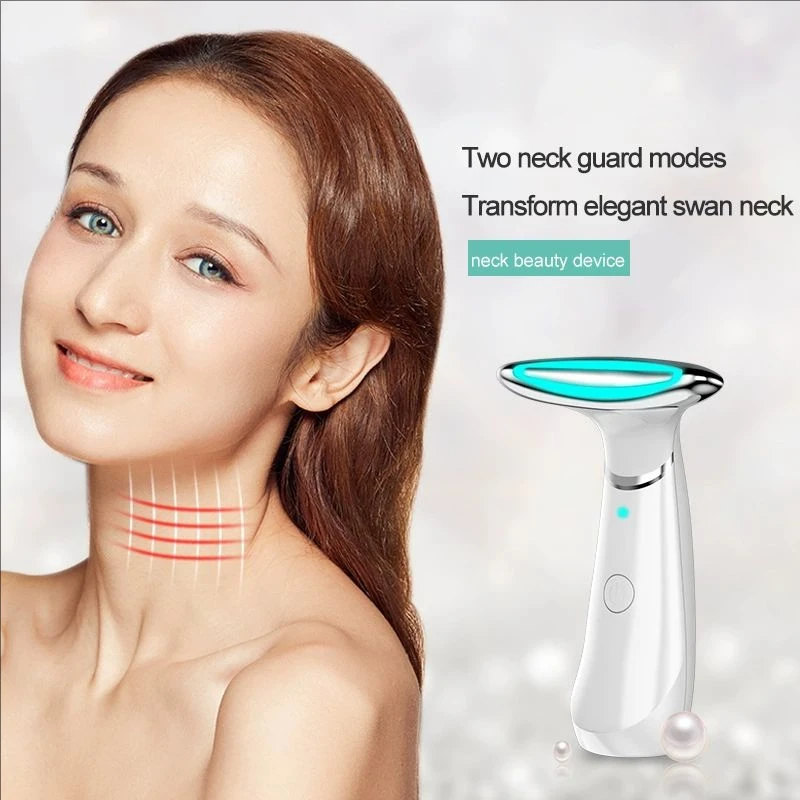 Masażer szyi Lifting twarzy Elektryczne napinanie skóry Urządzenie kosmetyczne na szyję LED Photon Beauty Instrument EMS Microcurrent