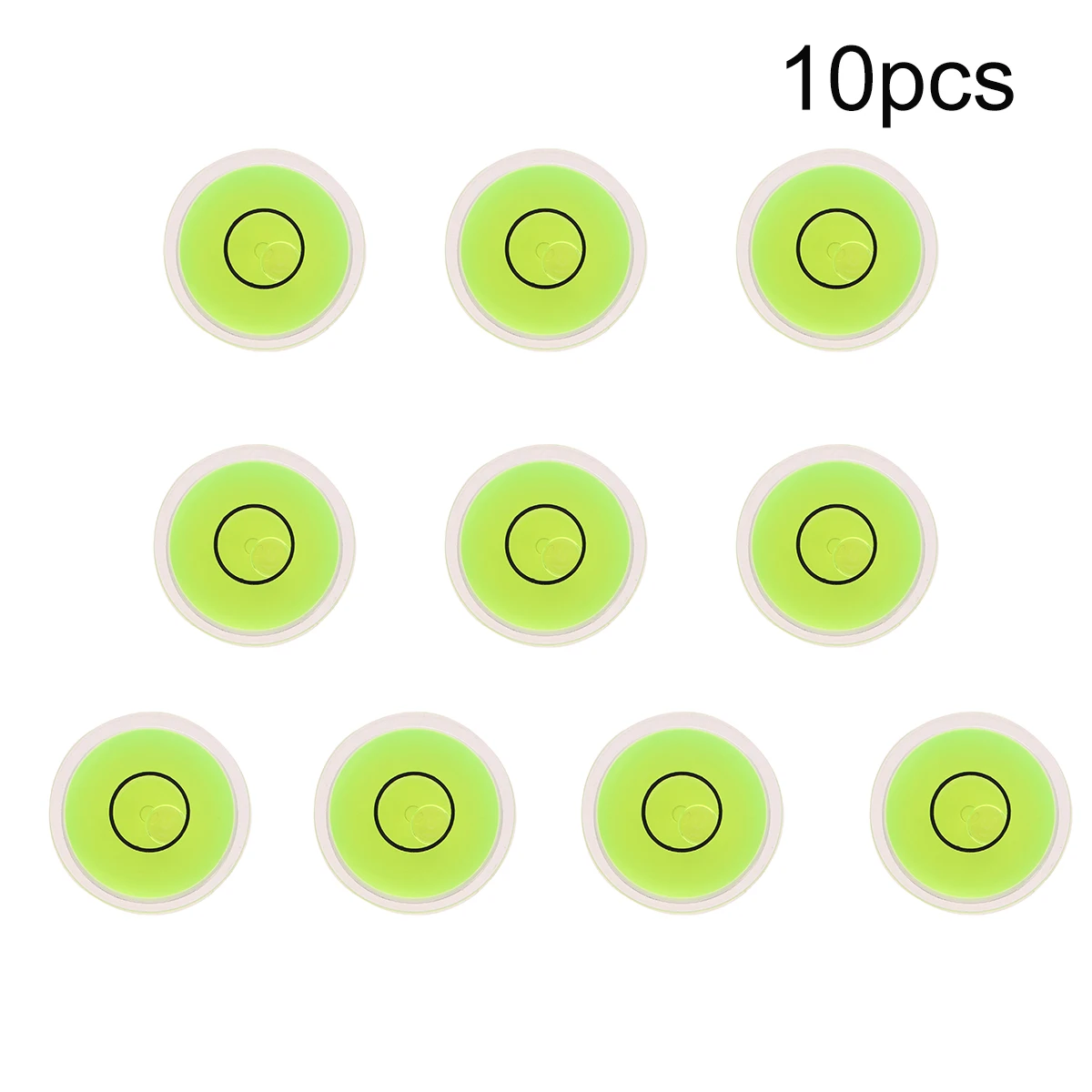 10pcs Circular Bubble Level Acrylic High Precision Horizontal Leveler For Measuring Tools Ruler