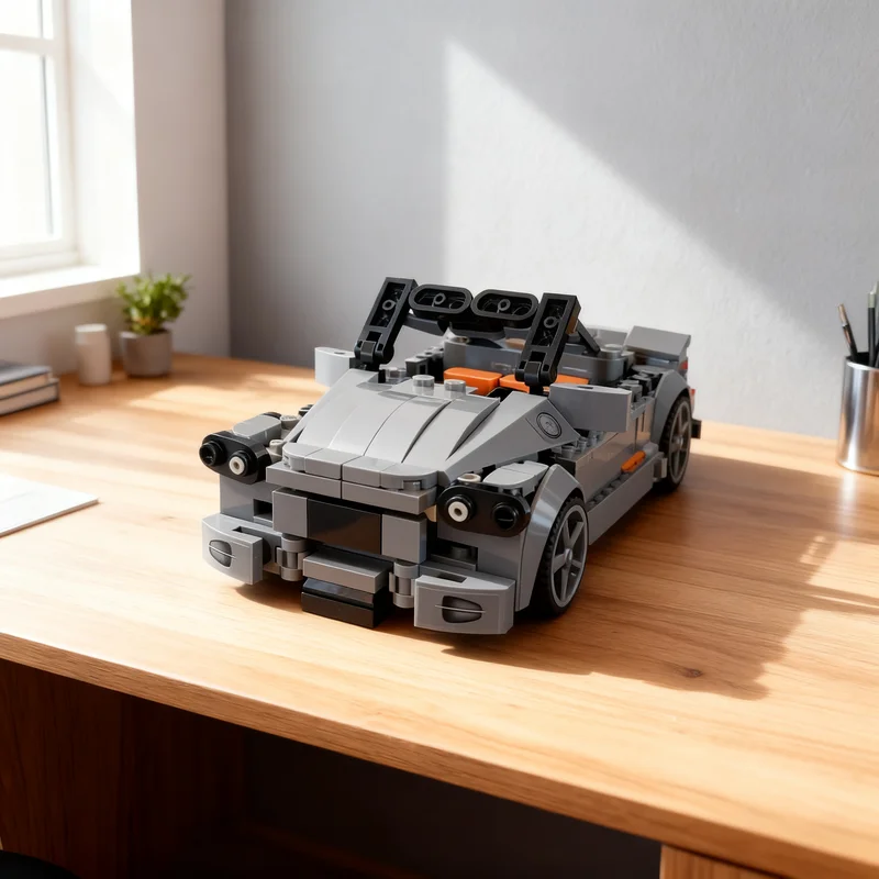 206pcs MOC Cars Nissanes Skylines R34 Spyder Alt Build Model Building Blocks Christmas Gift Toy Construction Education Craft