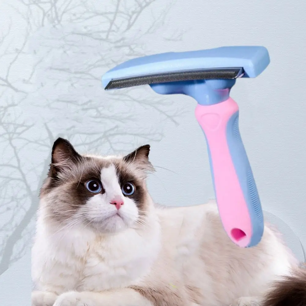 Инструменты для ухода за домашними животными, средство для удаления шерсти домашних животных из нержавеющей стали, противоскользящая расческа для собачьей шерсти, безопасная расческа для истончения домашних животных, уход за котами