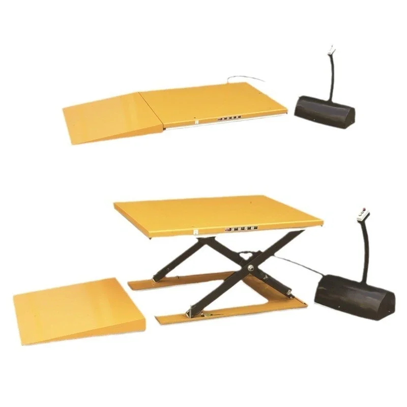 Ultra-low type lifting platform fixed type, electric hydraulic lift, electric self-sliding type