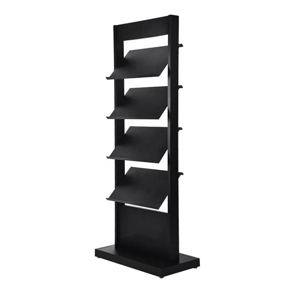 Multi Shelves Metal Library Magazine Display Rack Literature Stands Metal Book Shelf Book Shop Store Display Books Shelves