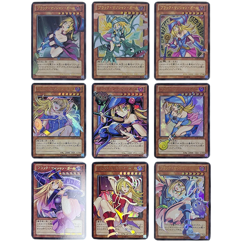 Diy Japanese Anime Yu-Gi-Oh! Black Magician Girl Characters Flashcards Collectible Cards Christmas Birthday Gift Children's Toys