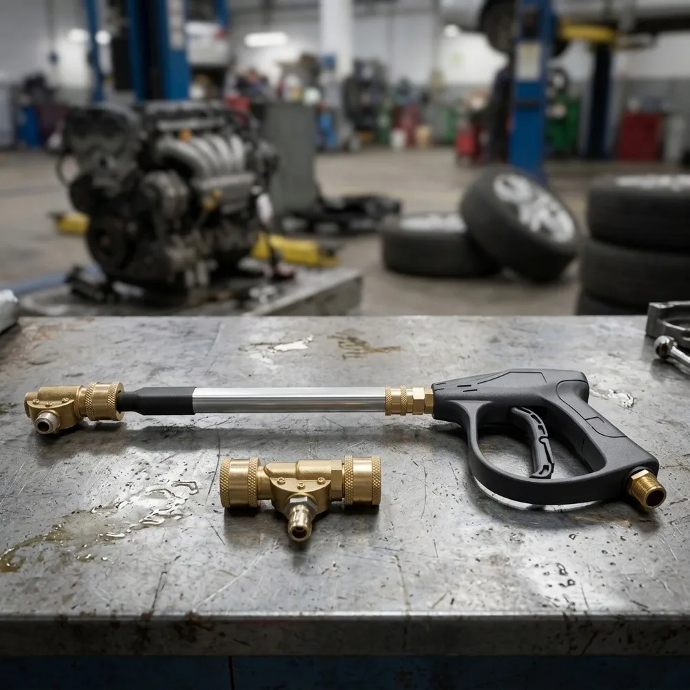 Radiator Cleaning Wand for High Pressure Water and Compressed for Air Systems up to 4500 PSI with 180 Degree Swivel