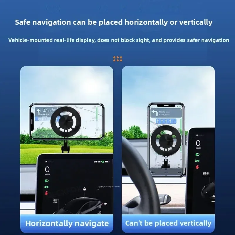 유니버설 360 °   회전식 마그네틱 차량용 핸드폰 거치대, iPhone 15 14 13 12 Pro Max X Samsung Xiaomi 호환