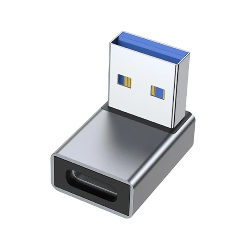 90度USB 3.0 オス - Type-C メス 直角延長アダプター USB上向きエルボアダプター 10Gbps ノートパソコンPCコネクター用