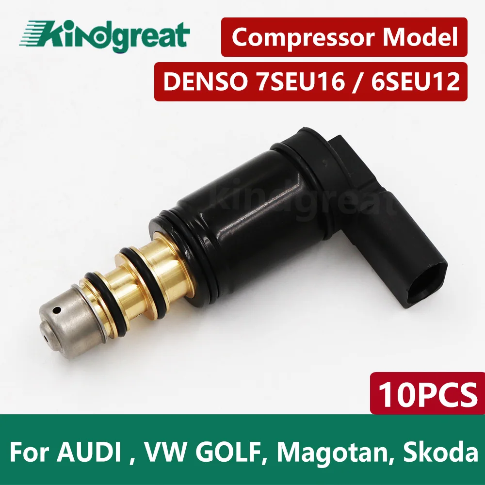 10PCS/Lot AC Compressor Control Solenoid Valve fit for DENSO 7SEU16 / 6SEU12 For AUDI , VW GOLF, Magotan, Skoda