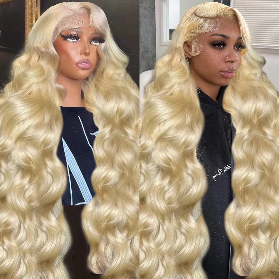 250 Density Blonde 613 HD Body Wave Transparent 13x4 Lace Front Wigs 13x6 Lace Frontal Wigs For Women Human Hair  32 34 Inch