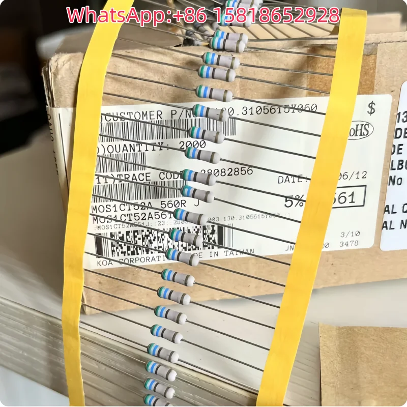 20pcs Japan KOA 1W 560Ω 1% resistor, copper leads, metal oxide film MOS1CT52A561J