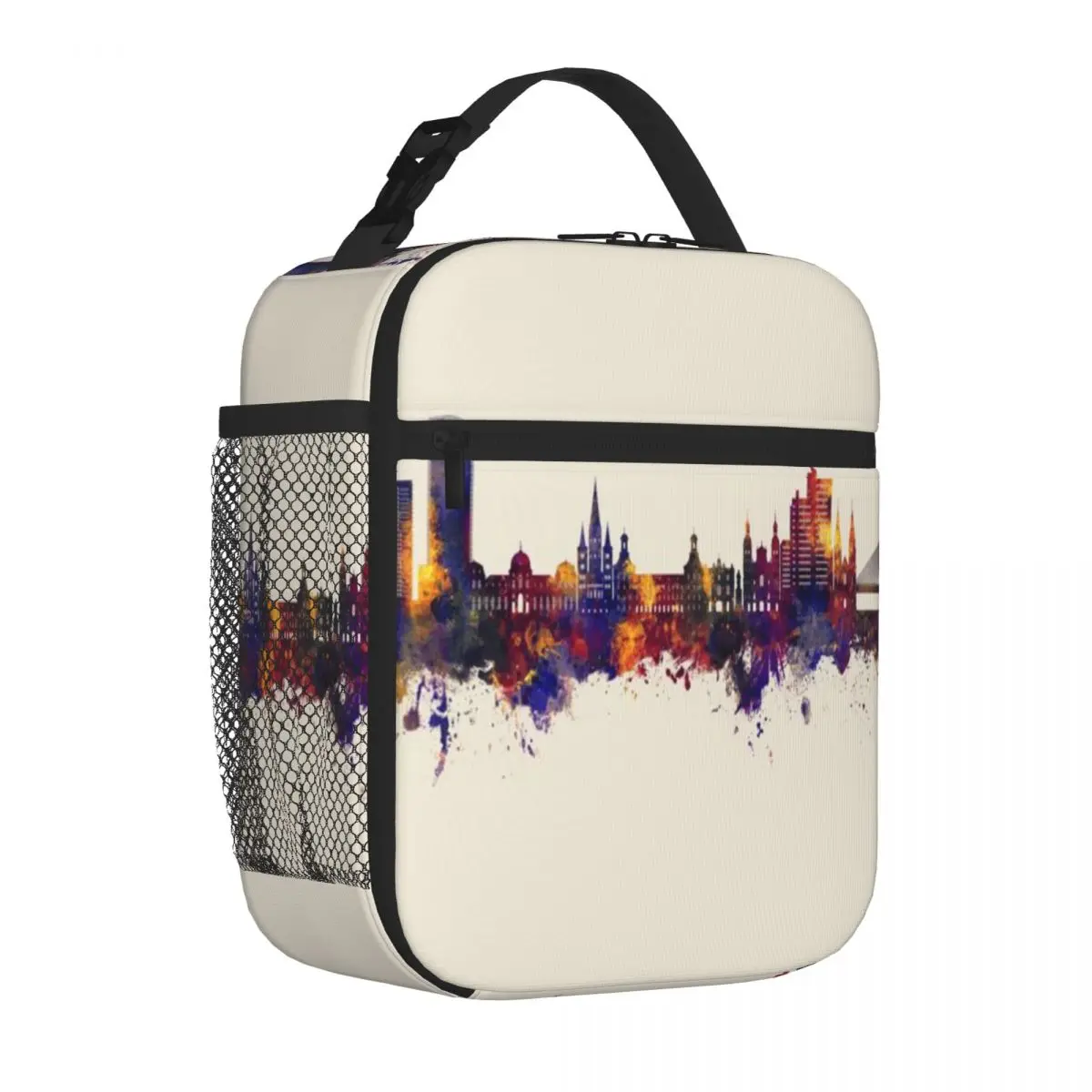 Bestselling Bonn Germany Skyline Quilted Adjustable Strap Lunch Bag Office To-Go Bento Bag