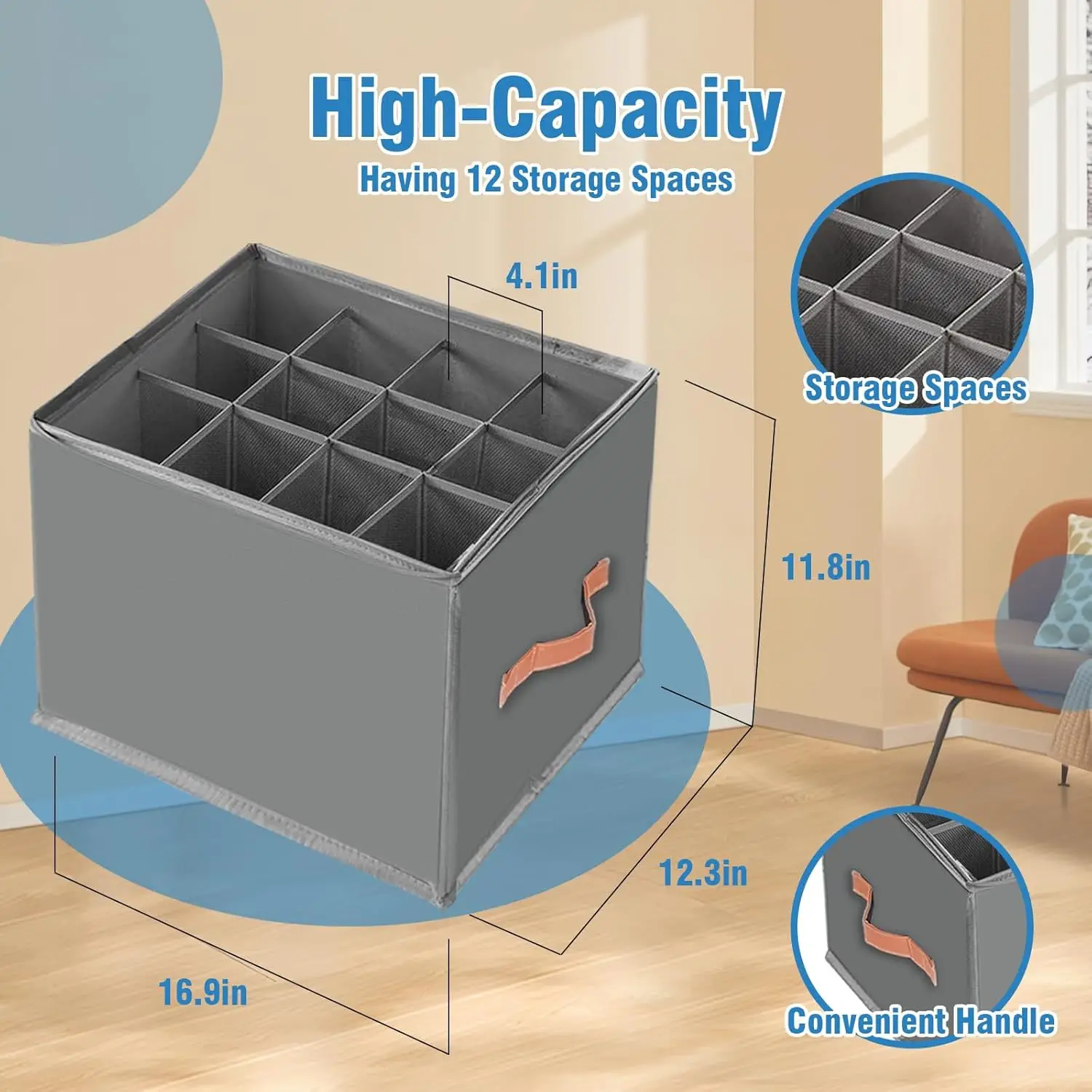 

Lid Shoe Storage Box, Storage Boxes Foldable Bedroom Dustproof and Waterproof Boots Storage and Finishing Box