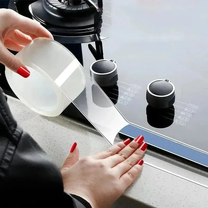 Cinta de Sellado Nano Impermeable Multisuperficie - Resistente a las Manchas y Fácil de Aplicar, para Sellar Huecos en el Hogar, Restaurantes, Cocinas y Piscinas