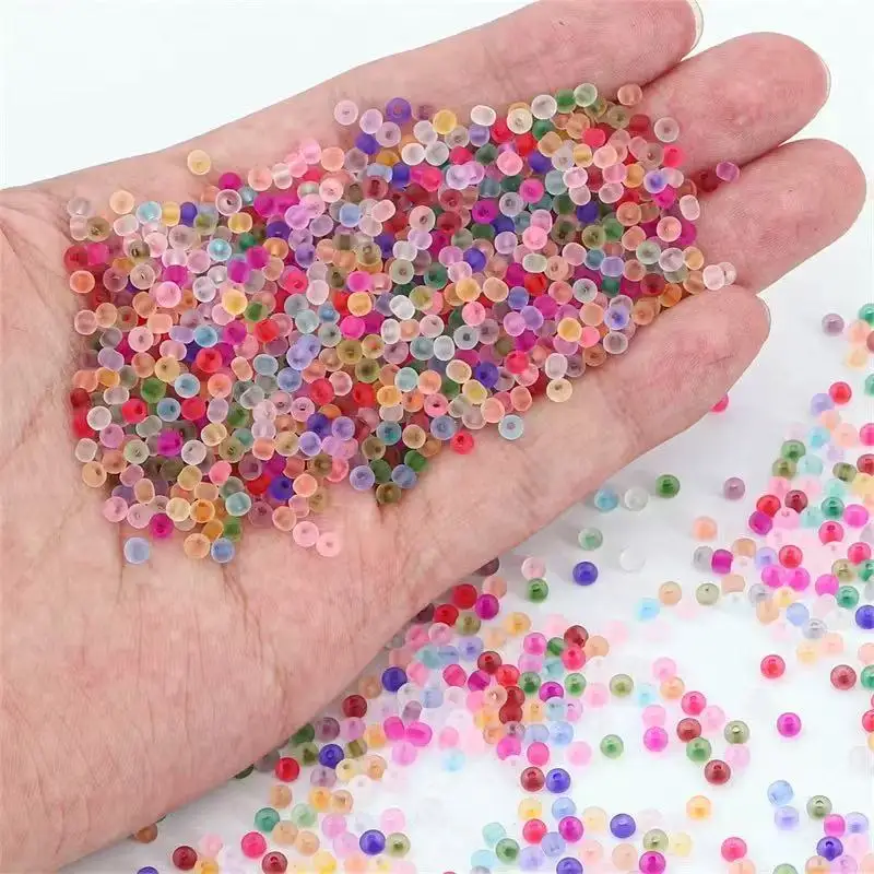 High-Quality Transparent Frosted Glass Rice Beads – Only .36!