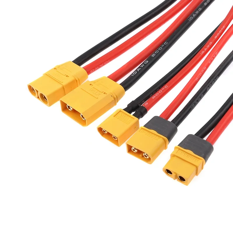 RC Battery Charger Extension Cable 18AWG-10AWG XT60 XT90 EC5 Plug Male Female Connector 10cm/20cm/30cm for Remote Control Models