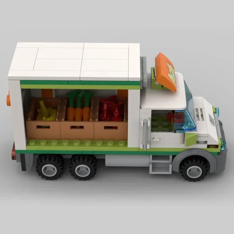 Moc blocos de construção série carro modelo caixa fresca caminhão tijolos técnicos diy montagem brinquedos construção para crianças presentes do feriado