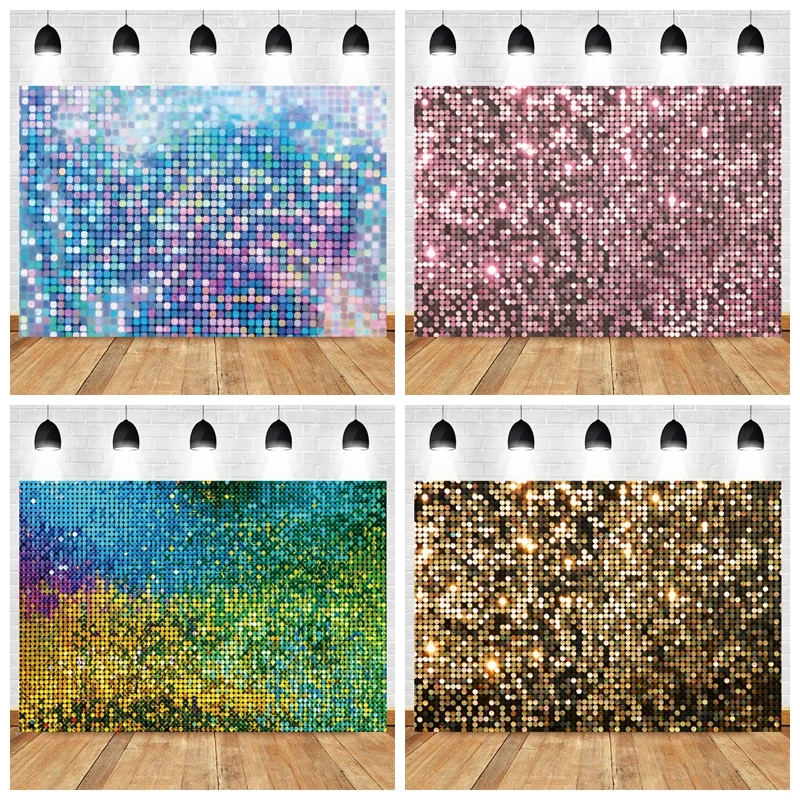 Birthday Wedding Backdrop Decor Glitter Shiny Spray Sequin Party Bridal Baby Shower Portrait Photographic Background Photocall