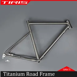 TIRIS-DR2 Titanium Bike Road Bicycle Frame Accessores Race Cycling Frameset 700C Custom