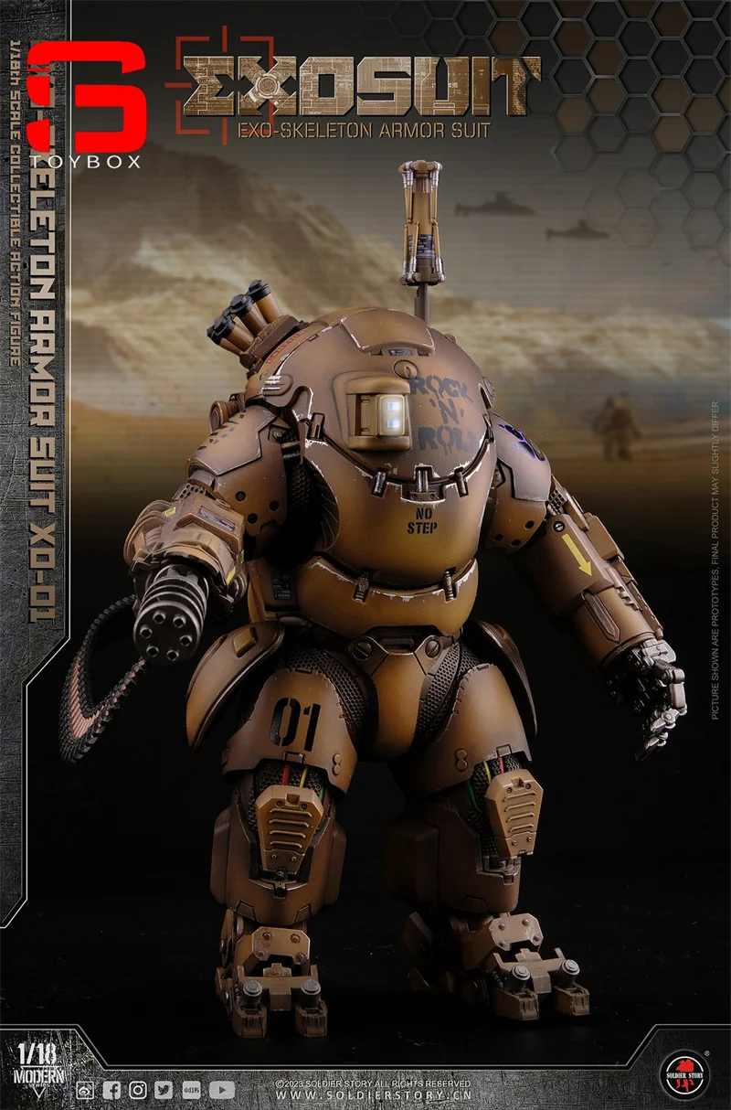 SoldierStory SSE001 1/18 EXO-Skeleton Armor Suit XO-01 Action Figure Model 3,75-inch Collectible Soldier Action Figure
