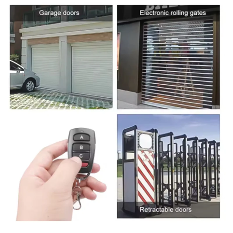 433MHz 4-key Copy Remote Control for Garage Door Access Control Door Barrier Gate Remote Wireless Control Intelligent Control