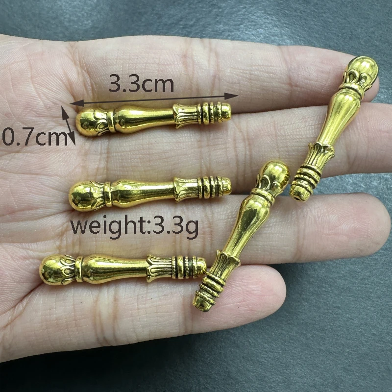 10pcs Charming Tibetan Silver Gold Muslim Islamic Gourd Series Connector DIY Handmade Prayer Bead Tassel Accessories