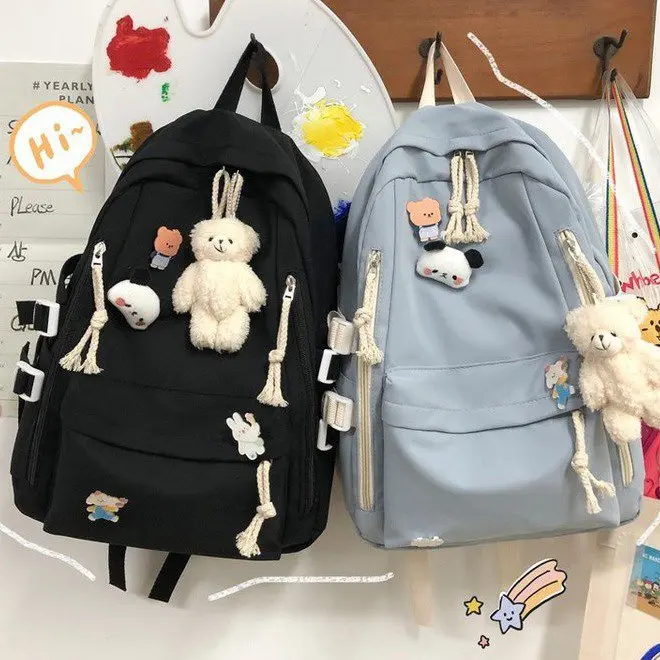 

Новая сумка в корейском стиле для школьников средней школы, простая сумка для девочек, большая вместительная милая модная легкая сумка для отдыха