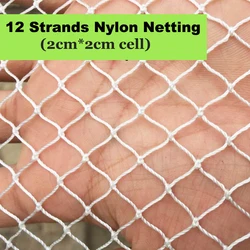 Knotted Nylon Netting,12-Strands Soft Nylon Mesh, Anti Bird Netting- Garden Fence and Crops Protective Mesh,Dog Cat Chicken Net