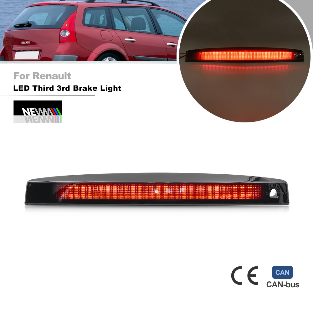 

Smoked High Mount Stop Light for Renault Megane II MK2 Estate 2003–2009 LED Center Third 3rd Brake Light Additional Stop Lamp
