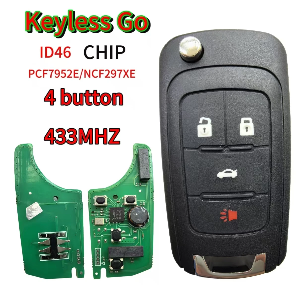 315/433MHz ID46 Keyless-Go Autoschlüssel für Chevrolet Cruze, Aveo, Orlando, Trax, für Buick Lacrosse, Encore, Regal, Verano, für Opel, Vauxhall – Detail 13