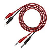2pcs Banana Plug to Alligator Clip Test Lead Cable Line Wire, 4mm Banana Plug for Multi-Meter, Electrical Test Jumper Wire 100cm