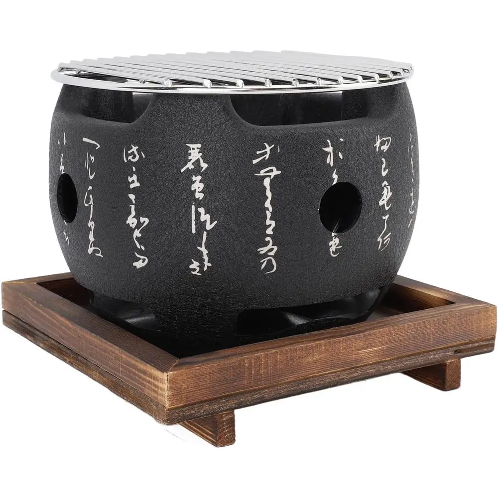 

Японский гриль для барбекю, мини-портативная угольная печь для приготовления пищи, круглая угольная печь-гриль из сплава, бытовой инструмент для барбекю