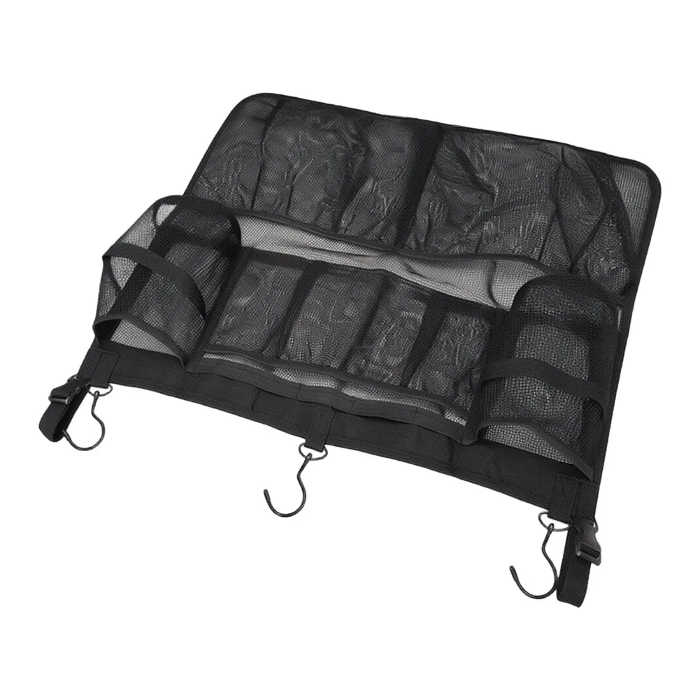 Pool Side Hanging Mesh Organizer Bag with Grid Design for Towel Storage Swim Toys Phones Keys and Small Pool Essentials