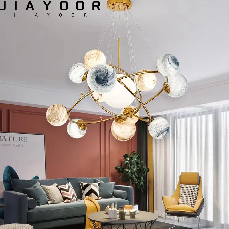 Children's Room Boys And Girls' Bedroom Living Room StudyRoom Wandering Earth Decoration Chandelier Moon Planet Lighting Fixture