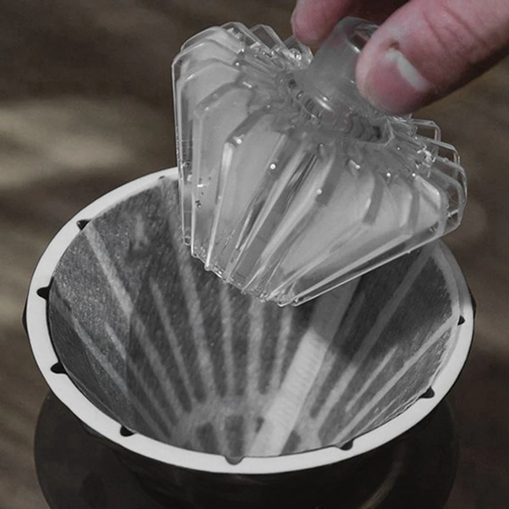 【مشعبية】مساعد ورق فلتر القهوة لكوب مرشح المظلة ورق فلتر الصحافة المخروطية لختم الماء الساخن ملحقات القهوة