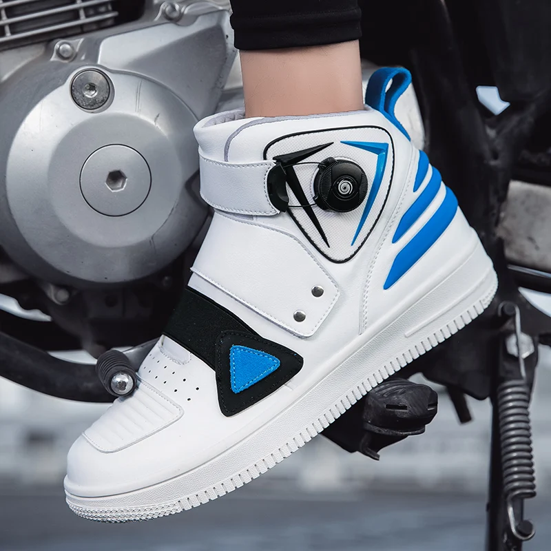 

Motorcycle protective riding boots fashion unisex big size high top four season new breathable off-road anti slip cycling boots