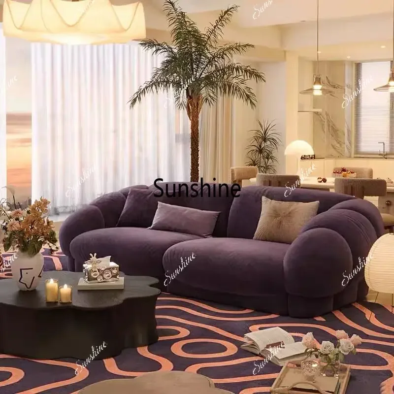 YYFrench cream wind straight row module sofa Italian minimalist modern, haute couture