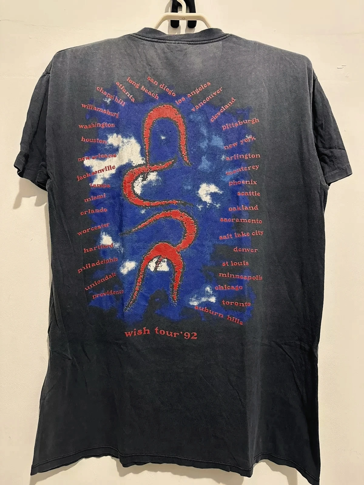 خمر 90s علاج الرغبات جولة 92 قصيرة الأكمام القطن تي شيرت الرجال النساء عالية الجودة الصيف قطنية عالية الجودة المتضخم عادية تي شيرت