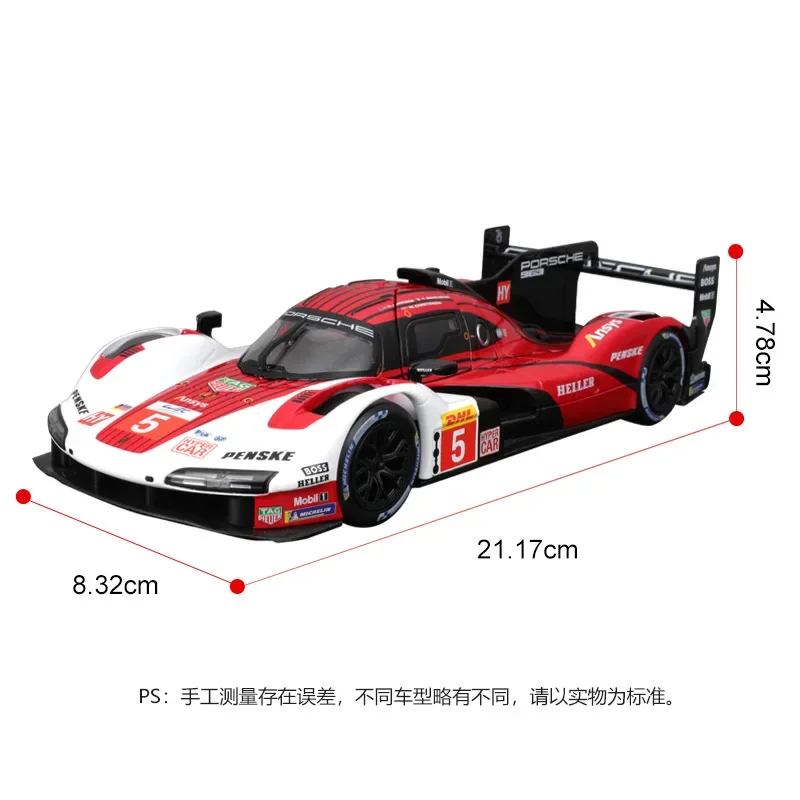 Модель гоночного автомобиля Bburago 963 #5 Ferrari 499P #51 1:24, модель Le Mans, ралли, чемпион 499p, акриловая коробка, сплав, роскошный спортивный автомобиль