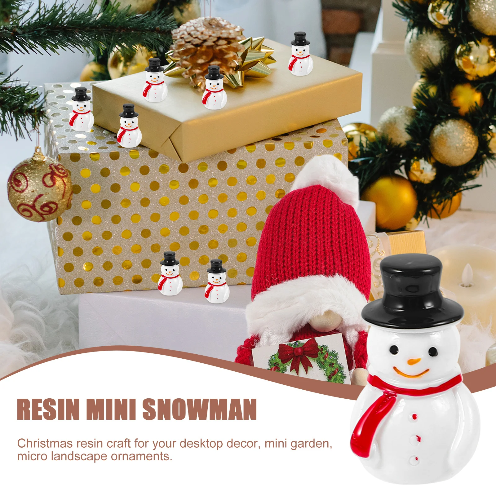 

20Pcs Christmas Mini Snowman Resin Decorations for DIY Hairpins Phone Cover Xmas Ornament Christmas Mini Snowman