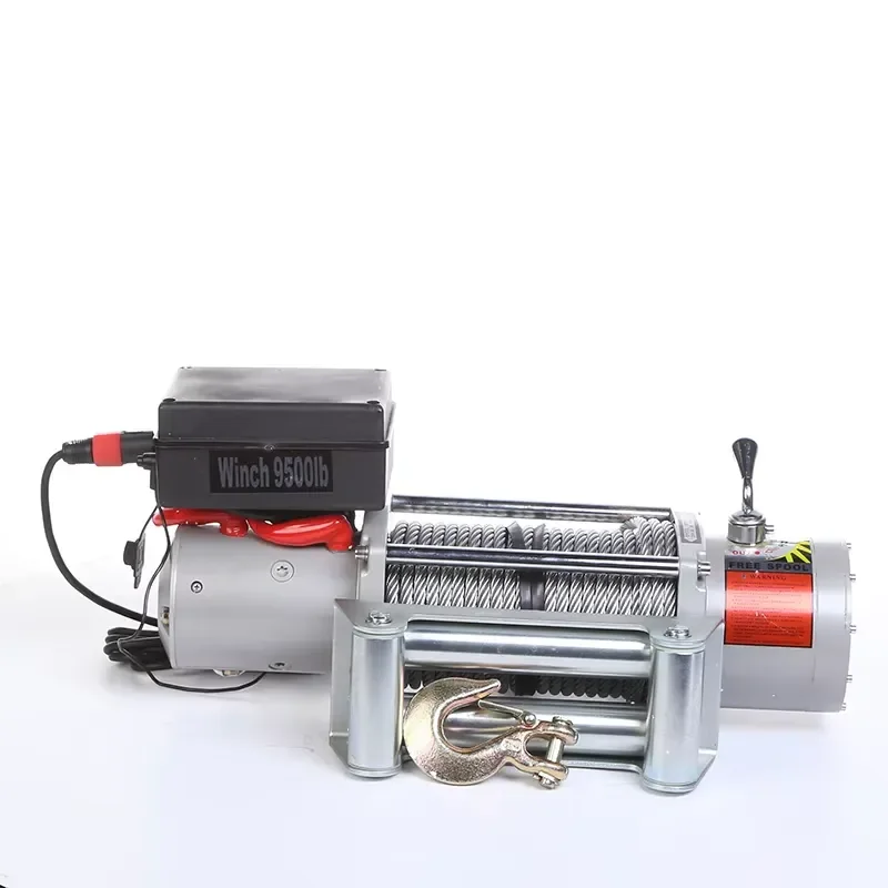 Heavy Duty 9500LBS Electric Winch 12V 24V for 4X4 Off Road Truck Jeep SUV Recovery Gear Portable Cable Hoist Puller Tool 9500